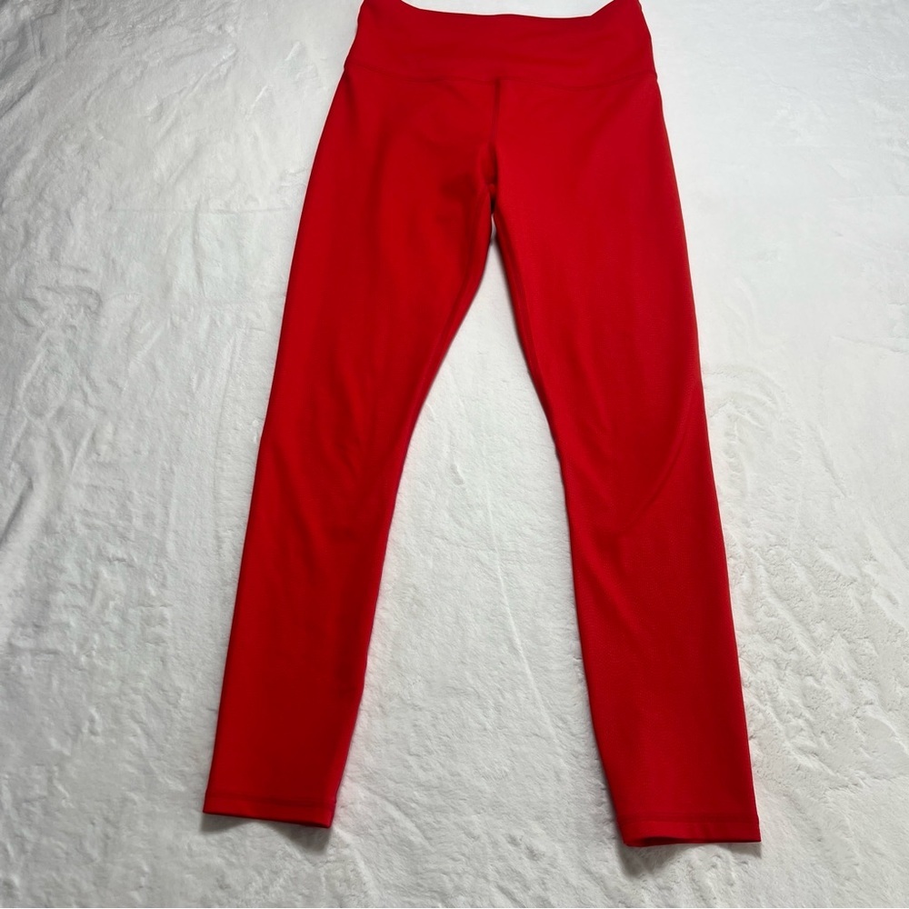 Zyia Active Red Textured High Rise‎ Compression Leggings Size 4 - Picture 4 of 6